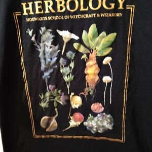Black Harry Potter Herbology Graphic T-Shirt